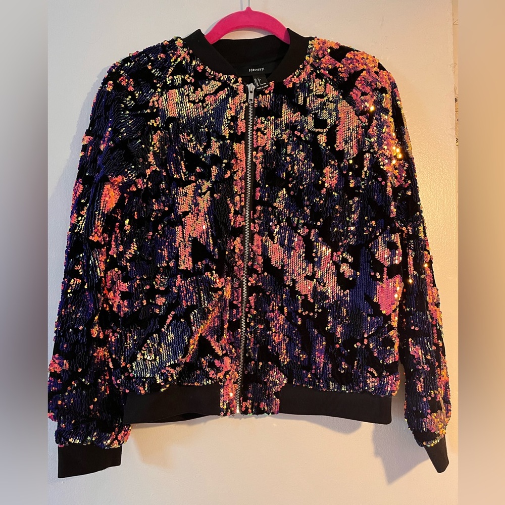 Iridescent bomber jacket Large